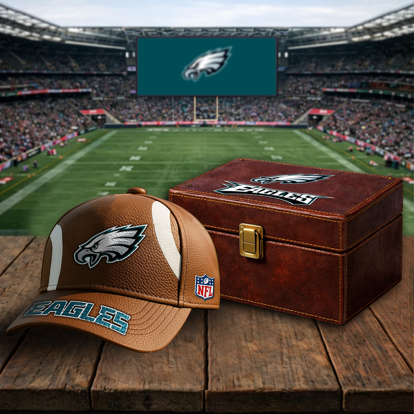 Premium NFL x PHI Football Special Brown Classic Cap DATND TANTD