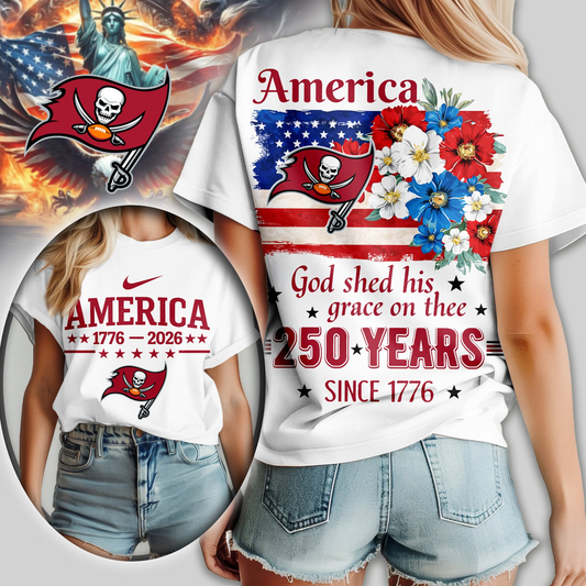 Premium NFL x TBB America God Shed His Grace On Thee Women Shirt NDT VHM