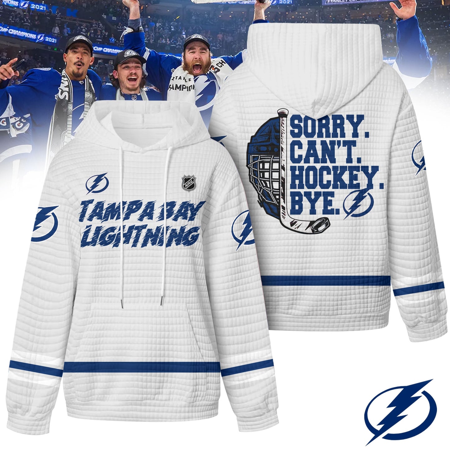 Premium NHL x Tampa Bay Lightning Sorry Busy Hockey Waffle Hoodie NDT LVH