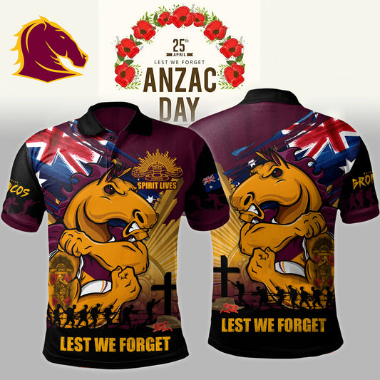Premium NRL X BB Polo Shirt Fearless ANZAC Defender NDT NHM