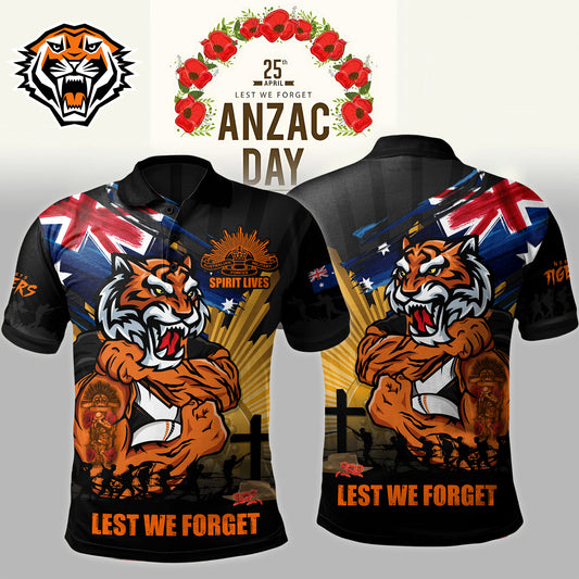 Premium NRL X WT Polo Shirt Fearless ANZAC Defender NDT NHM
