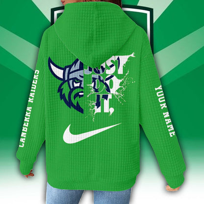Premium NRL x Canberra Personalized Women's Waffle Hoodie NDT LVH