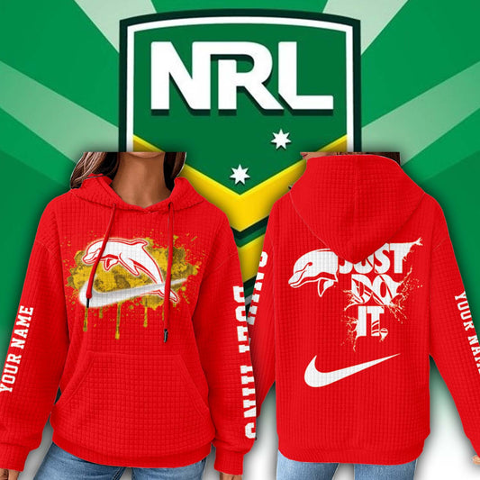 Premium NRL x Dolphins Personalized Women's Waffle Hoodie NDT LVH