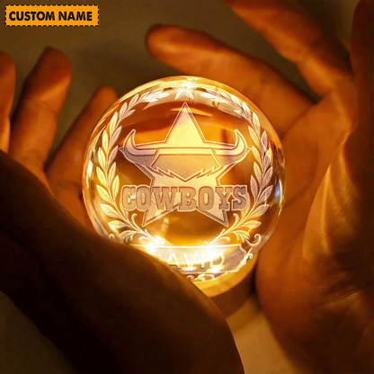 Premium NRL x NQC Crystal Globe Lamp Personalized Limited Edition NDT VHM 060226