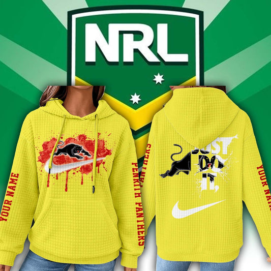 Premium NRL x Penrith Personalized Women's Waffle Hoodie NDT LVH