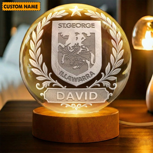 Premium NRL x SGID Crystal Globe Lamp Personalized Limited Edition NDT VHM 060226