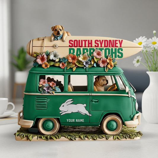 Premium NRL x SSR Funny Dog Driving Summer Car Acrylic Block Plaque Custom Name Gifts NDT NHM