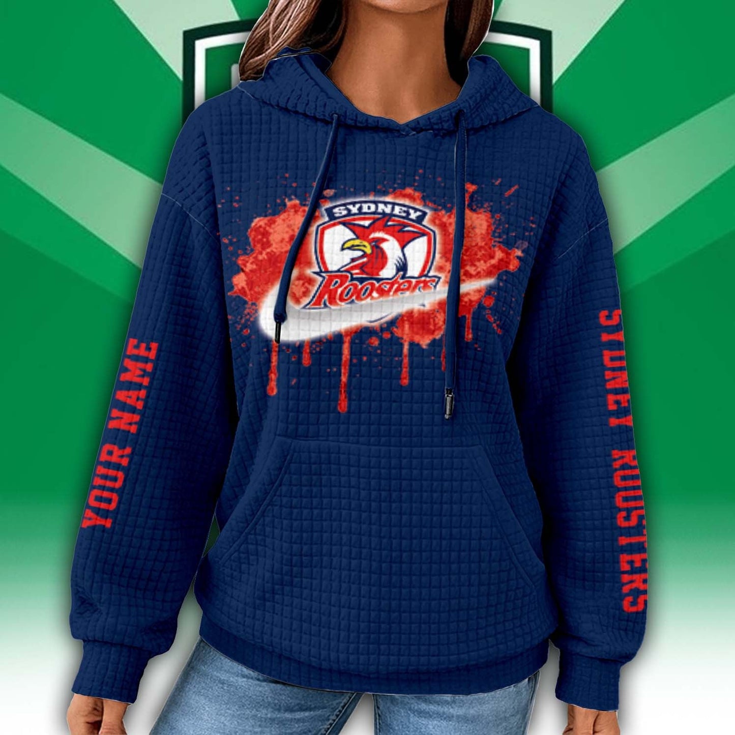 Premium NRL x Sydney Personalized Women's Waffle Hoodie NDT LVH