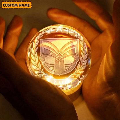 Premium NRL x WAR Crystal Globe Lamp Personalized Limited Edition NDT VHM 060226