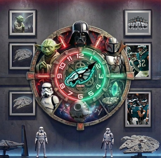Premium Star War x PHI Fantasy Hanging Wall Clock - Personalized Gifts NDT VHM