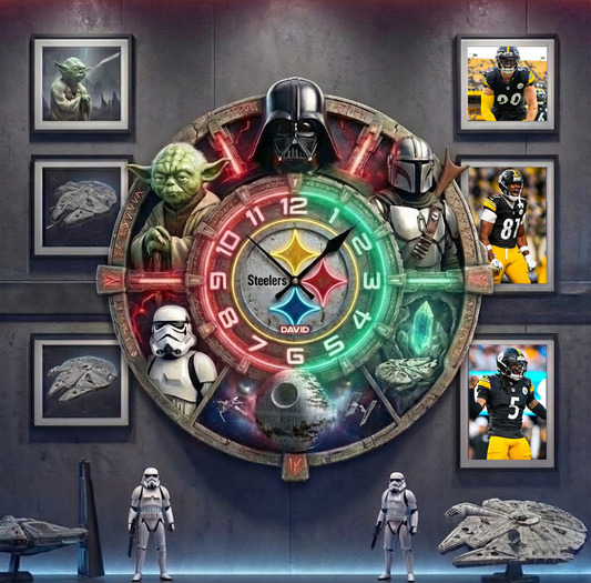 Premium Star War x PIT Fantasy Hanging Wall Clock - Personalized Gifts NDT VHM