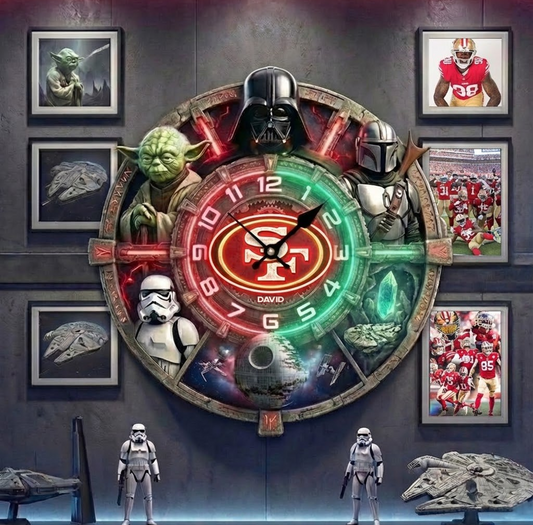 Premium Star War x S49 Fantasy Hanging Wall Clock - Personalized Gifts NDT VHM