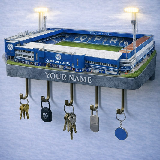 QPR Stadium Premium EFL Wood Key Hanger DDT NTL