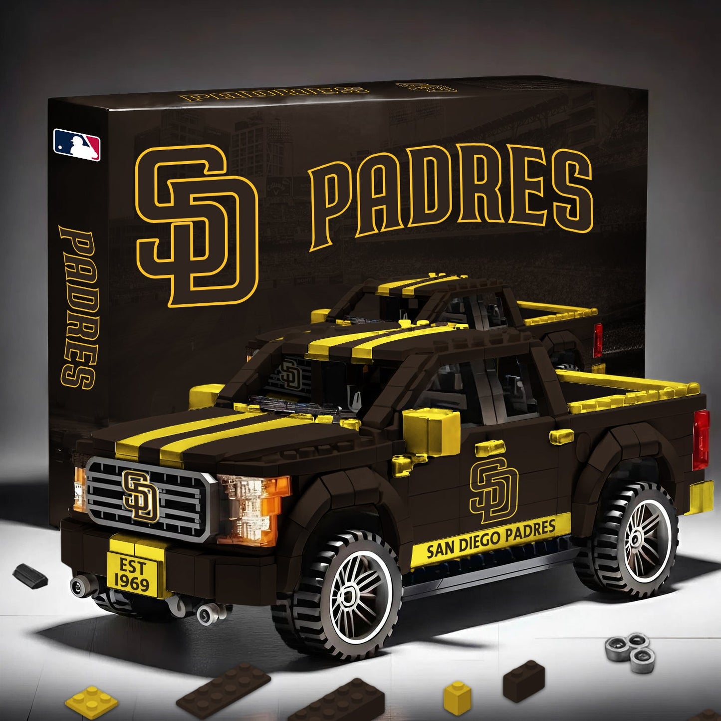 SDP x MLB 3D Racing Truck Model Building Block Set 0112 V1 NAK NHM