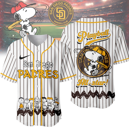 SDP x Premium MLB Snoopy Playball Jersey DDT NTL