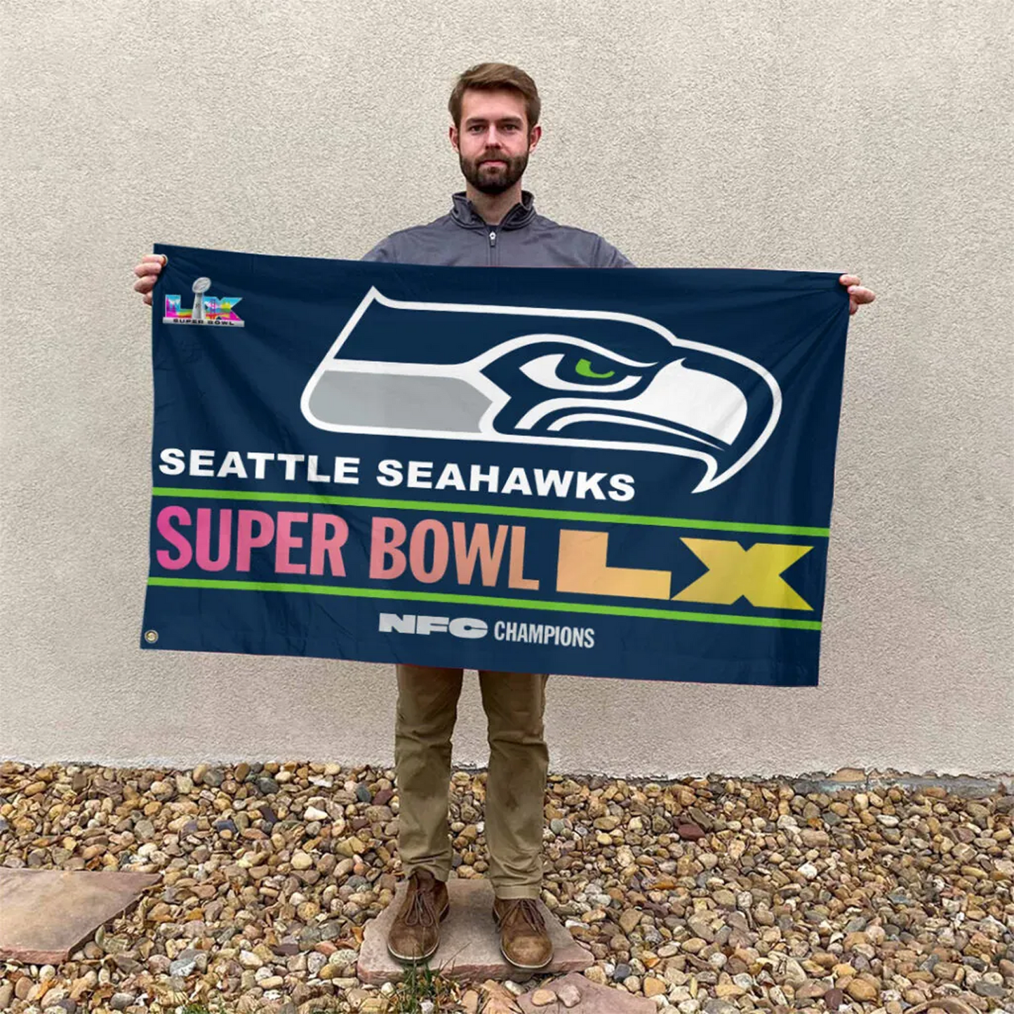 SEA 2025 NFC Champions 3D Double-side House Flag V3 DatND DVT