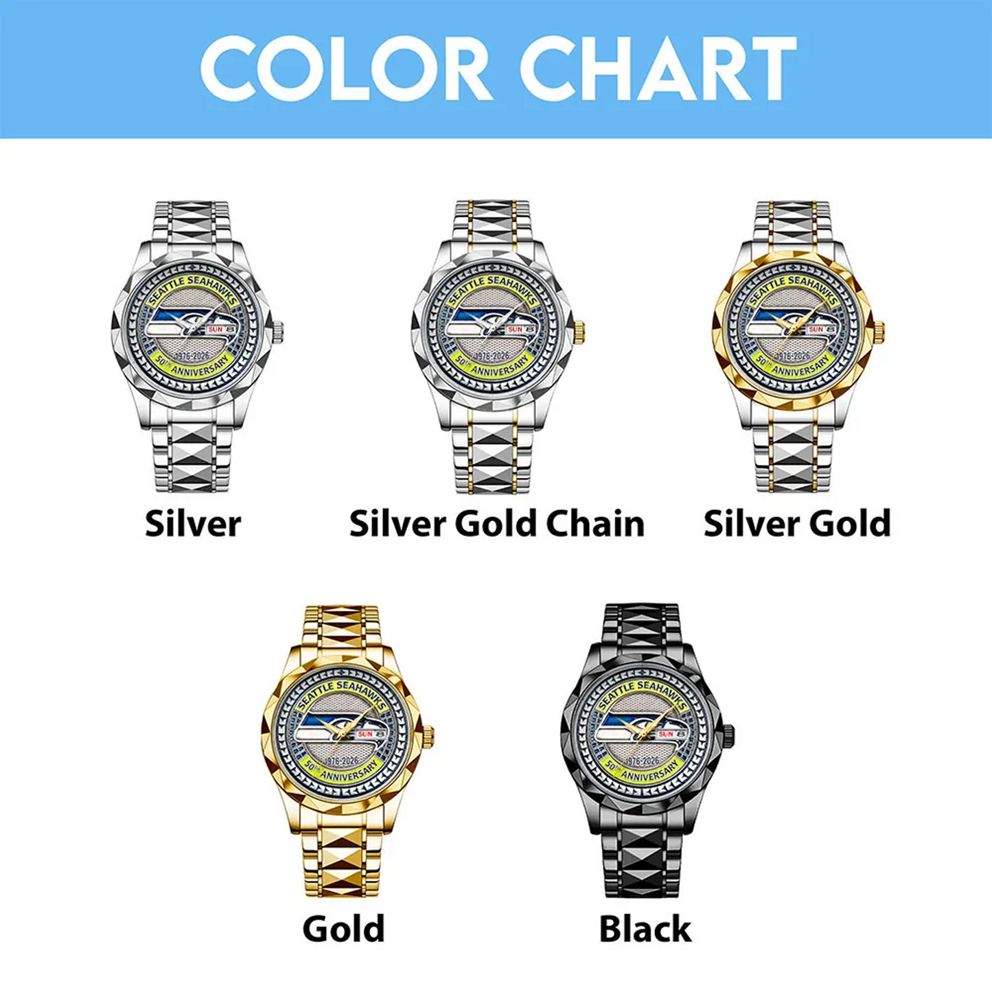 SEA 2025 NFC Champions Alloy Luxury Quartz Watch V5 DatND DVT