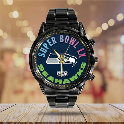SEA 2025 NFC Champions Black Stainless Steel Watch V1 DatND DVT