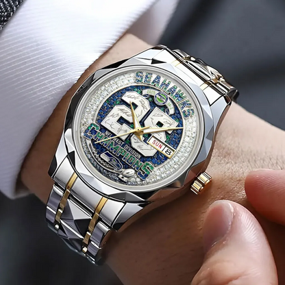 SEA 2025 NFC West Champions Alloy Luxury Quartz Watch V1 DatND DVT