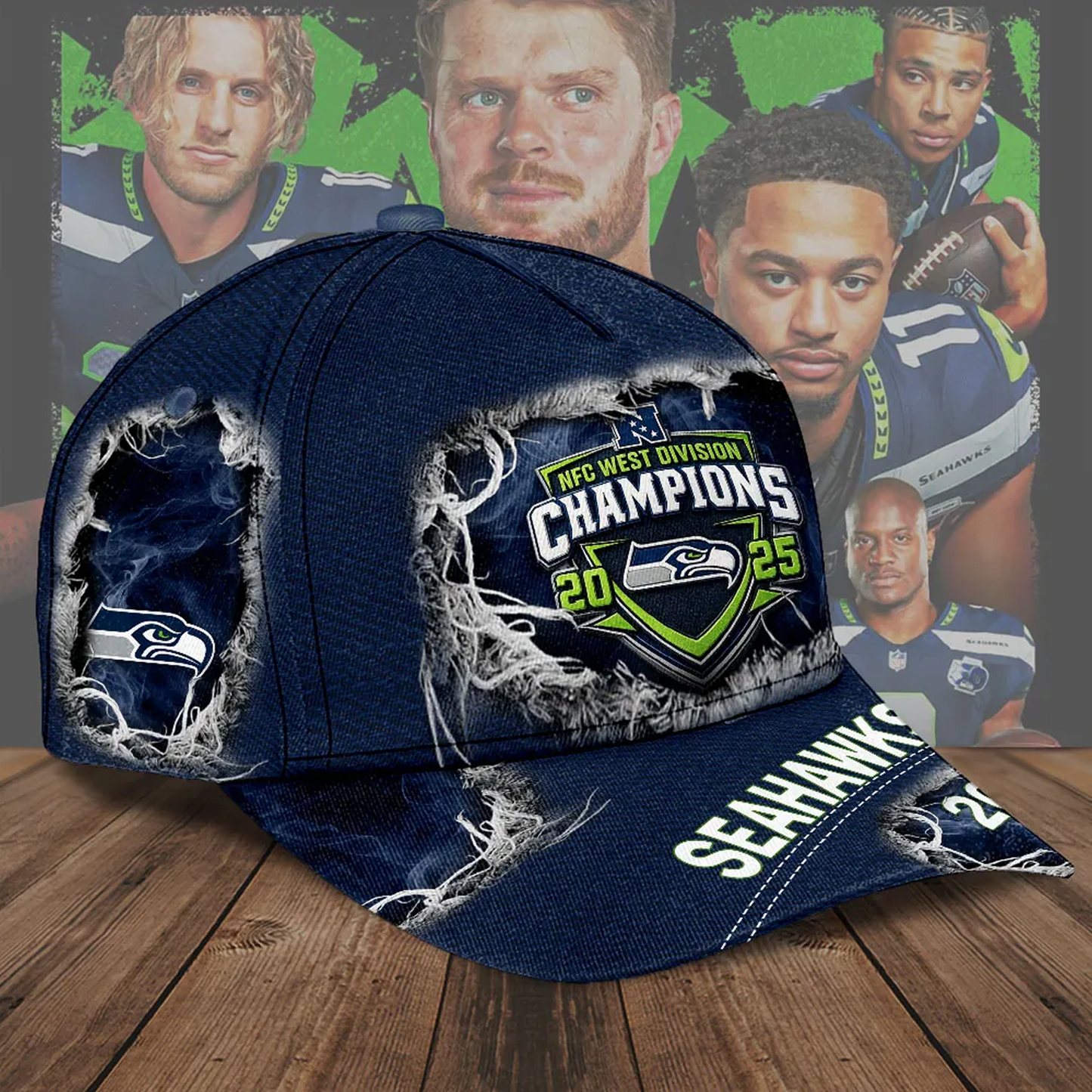 SEA 2025 NFC West Champions Classic Cap V5 DatND DVT