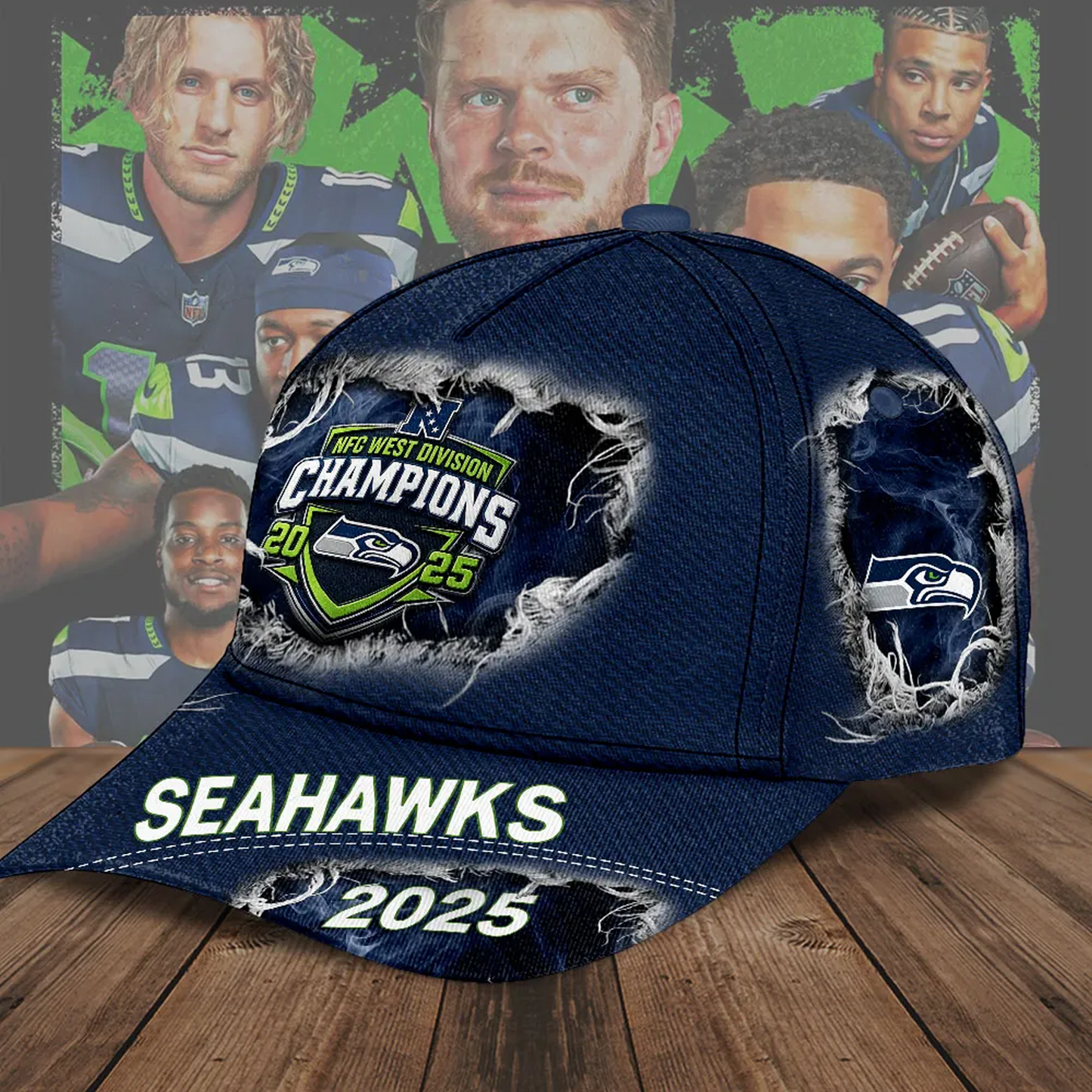 SEA 2025 NFC West Champions Classic Cap V5 DatND DVT