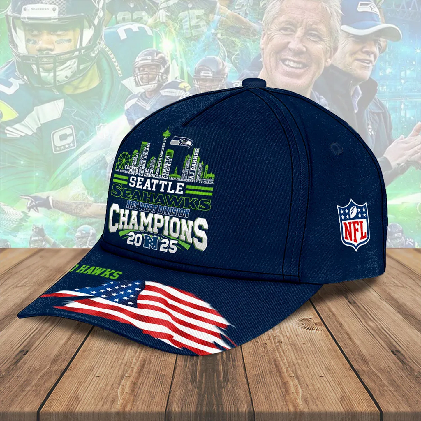 SEA 2025 NFC West Champions Classic Cap V8 DatND DVT