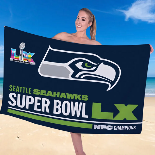 SEA NFC Champions Rectangle Beach Towel V1 DatND DVT