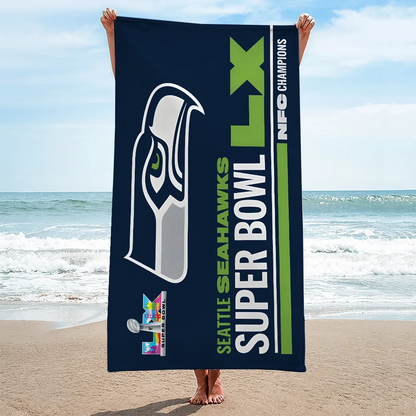SEA NFC Champions Rectangle Beach Towel V1 DatND DVT