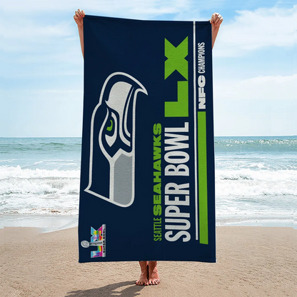 SEA NFC Champions Rectangle Beach Towel V2 DatND DVT