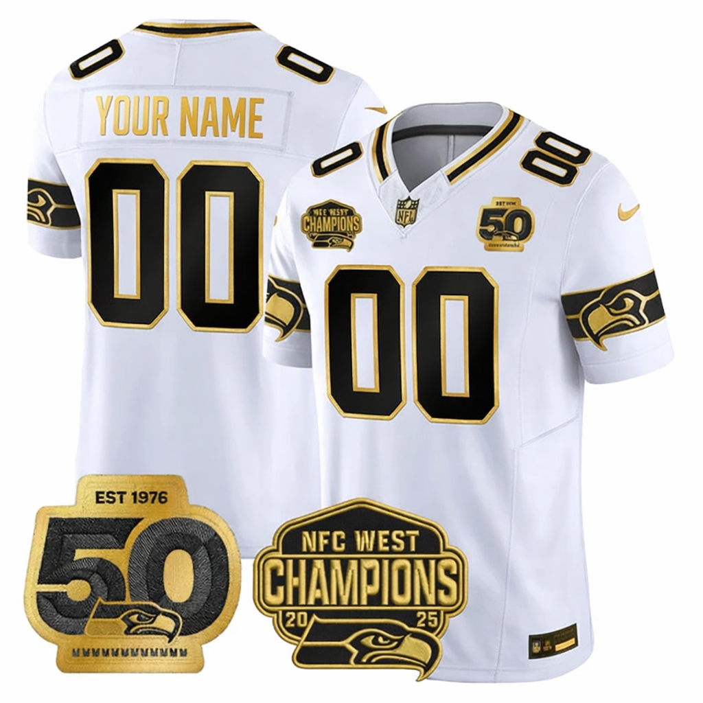 SEA NFC Champs & S.B LX Patch Gold Vapor Jersey DDT  NTL