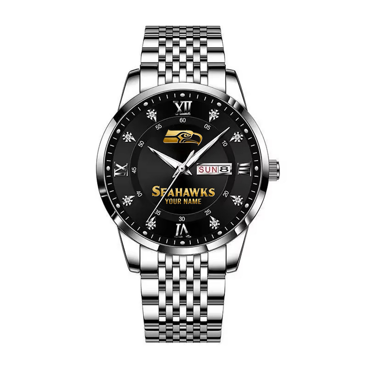 SEA x 2025 Super Bowl LX Champions Alloy Luxury Quartz Watch V1 DATND TANTD