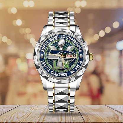 SEA x 2025 Super Bowl LX Champions Alloy Luxury Quartz Watch V2 DATND TANTD