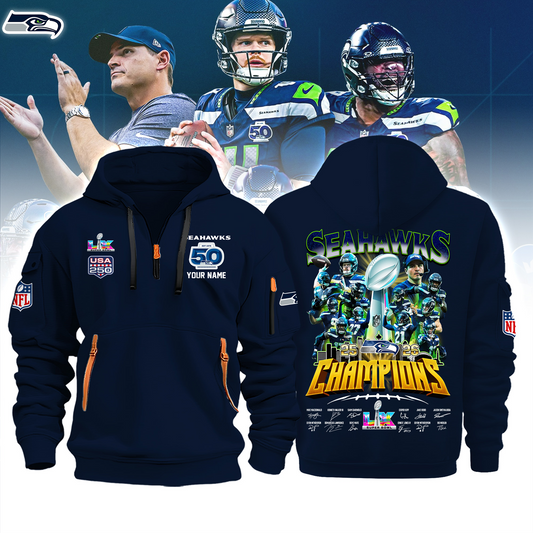 SEA x 2025 Super Bowl LX Champions Heavy Hoodie DATND TANTD