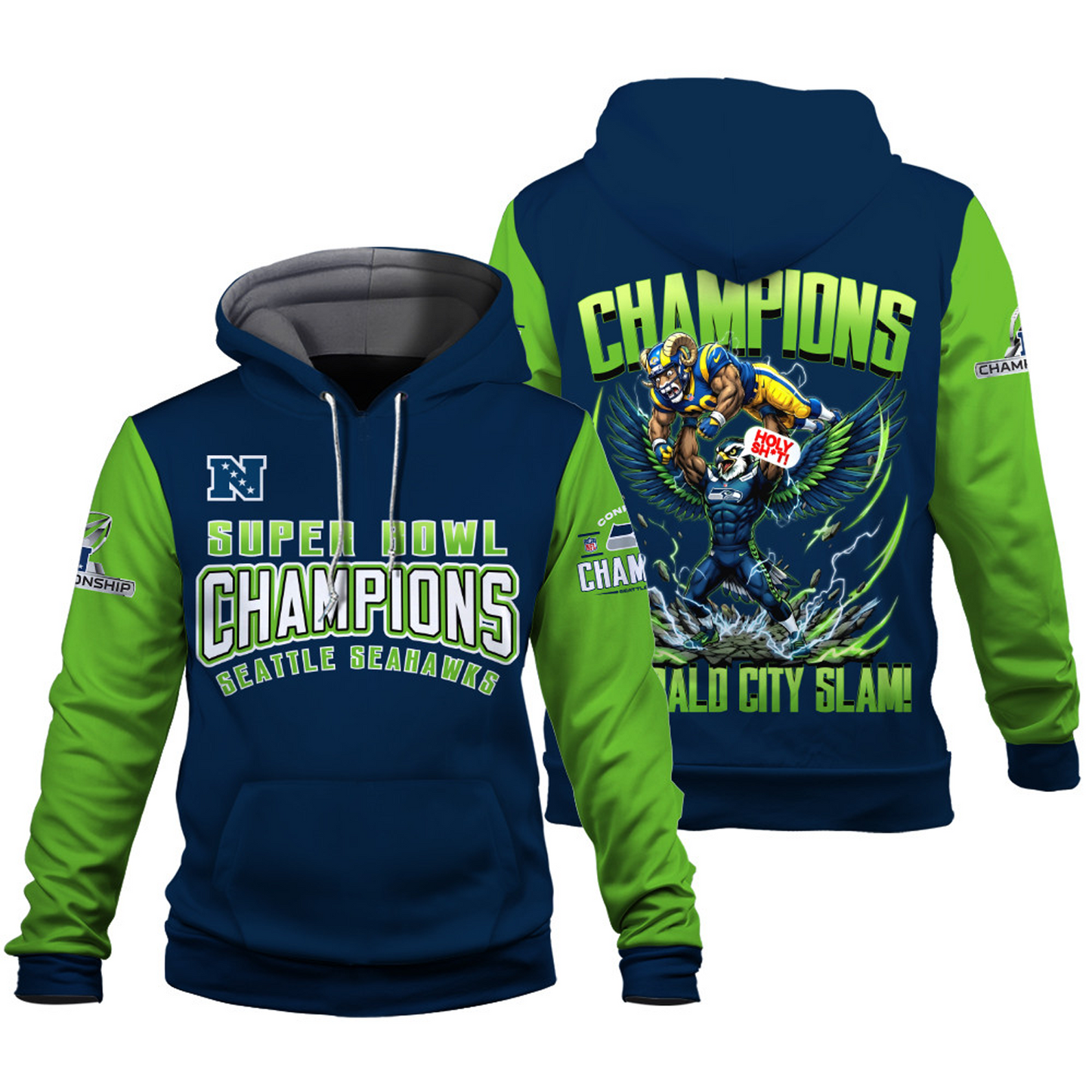 SEA x AFC Champions 3D Hoodie V7 DATND TANTD