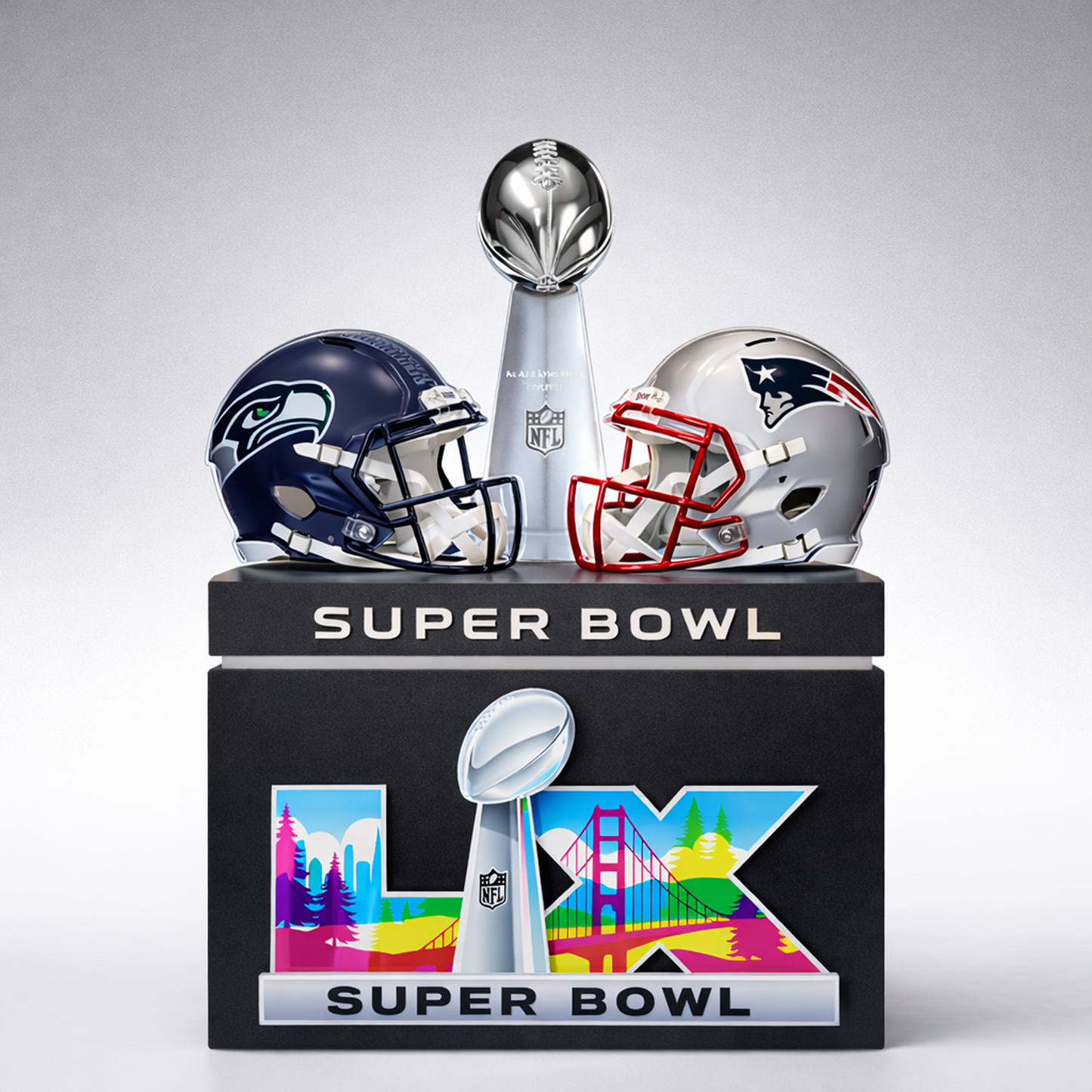 SEA x NE Super Bowl LX 2025 Acrylic 0302 DatND DVT
