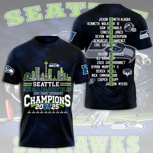 SEA x NFL 2025 NFC 3D Conference Champions Aparael V2 DATND TANTD