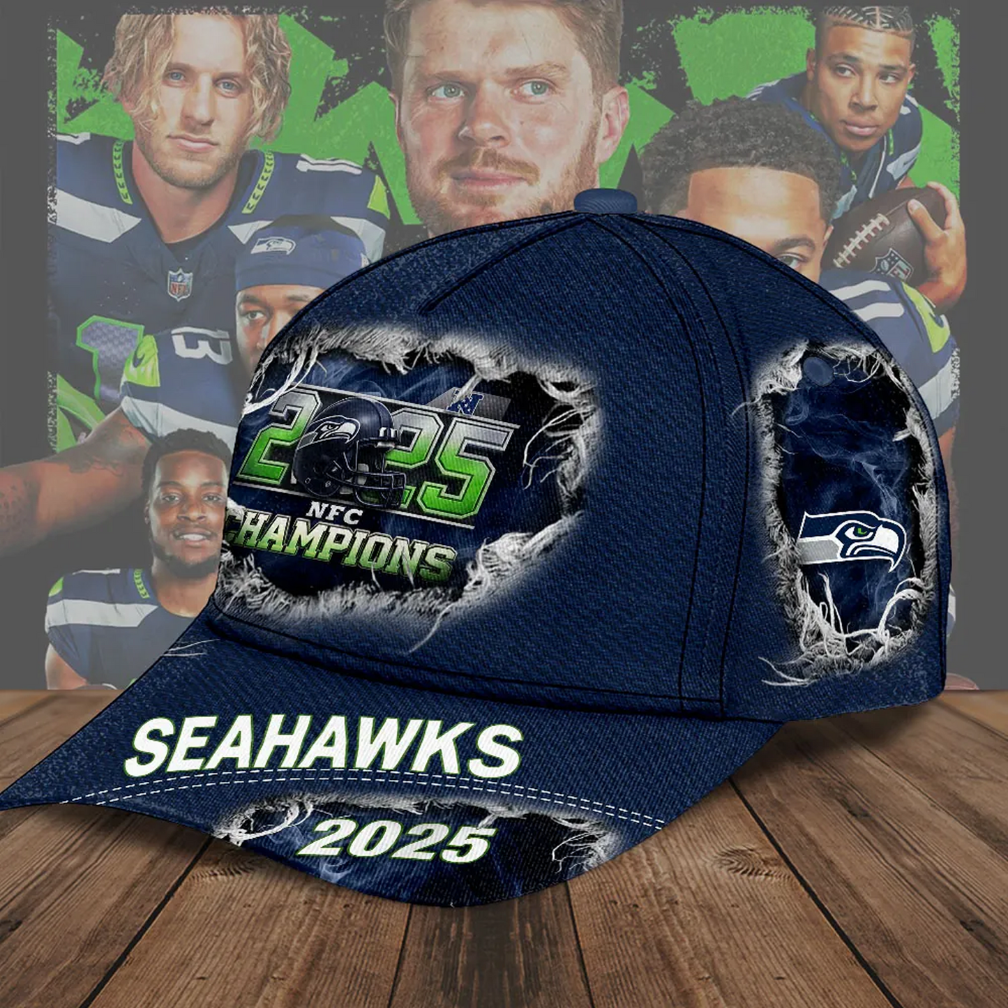 SEA x NFL 2025 NFC Champions Classic Cap V3DatND DVT