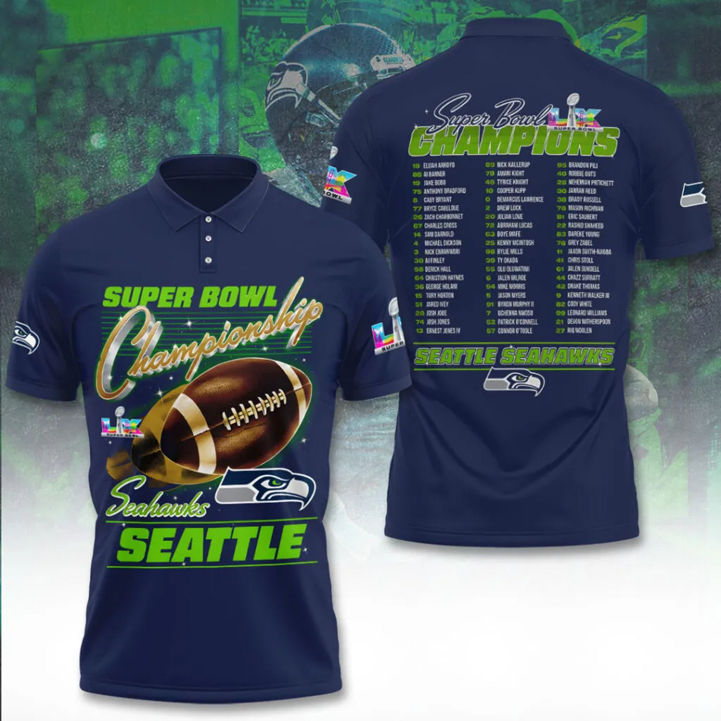 SEA x NFL 2025 Super Bowl LX Champions 3D Apparel V1 DatND DVT