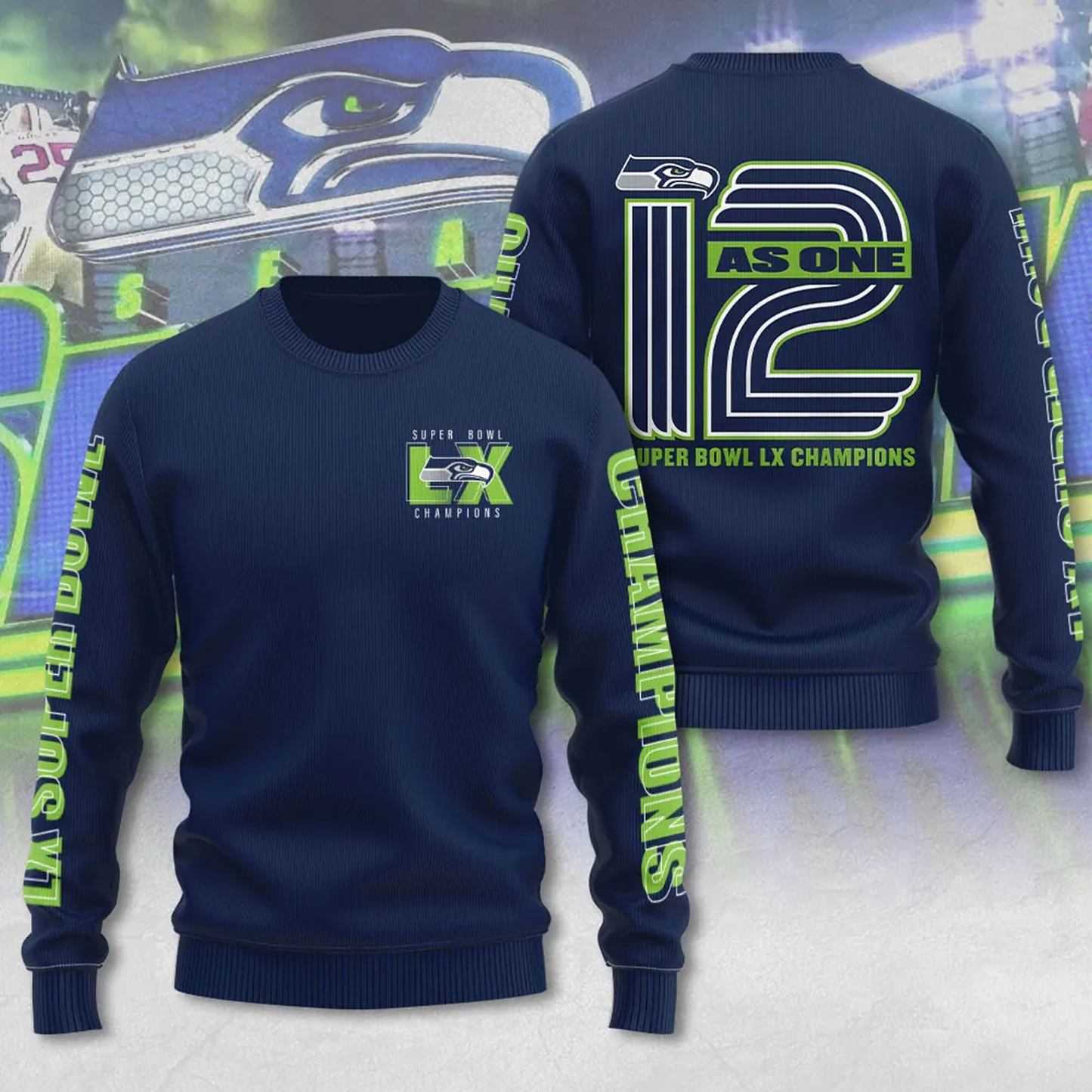 SEA x NFL 2025 Super Bowl LX Champions 3D Apparel V3 DatND DVT