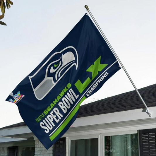 SEA x NFL 2025 Super Bowl LX Champions 3D Double-side House Flag V2 DatND DVT