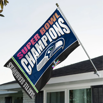 SEA x NFL 2025 Super Bowl LX Champions 3D Double-side House Flag V3 DatND DVT