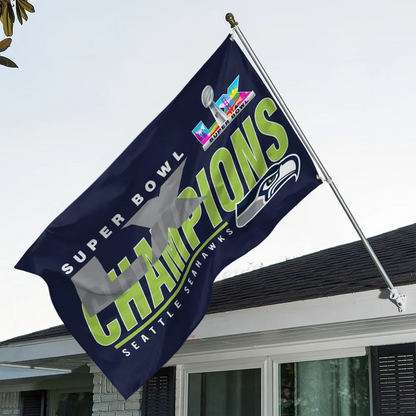 SEA x NFL 2025 Super Bowl LX Champions 3D Double-side House Flag V6 DatND DVT