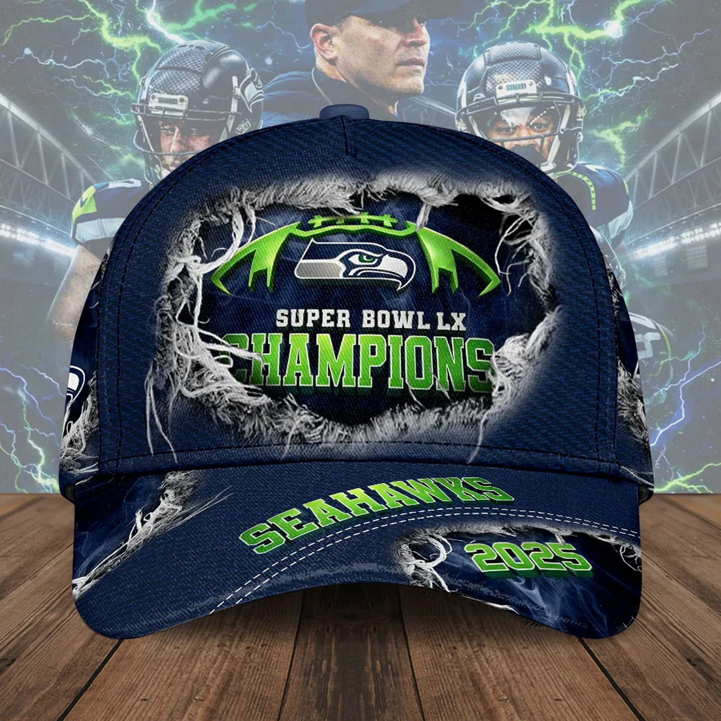 SEA x NFL 2025 Super Bowl LX Champions Classic Cap V1 DatND DVT