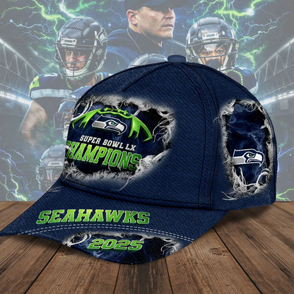 SEA x NFL 2025 Super Bowl LX Champions Classic Cap V1 DatND DVT