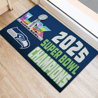 SEA x NFL 2025 Super Bowl LX Champions Custom Doormat V1 DatND DVT
