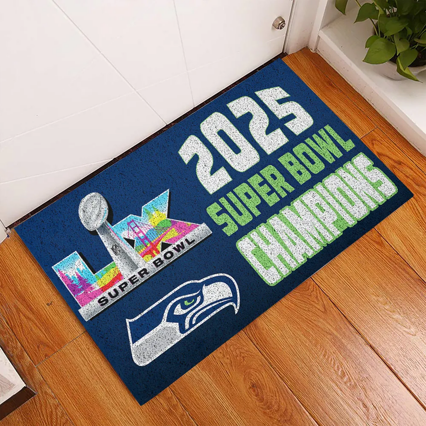 SEA x NFL 2025 Super Bowl LX Champions Custom Doormat V1 DatND DVT