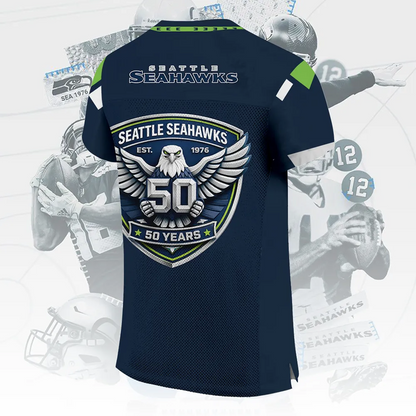 SEA x NFL 50th Anniversary 2026 3D Football Jersey V1DatND DVT