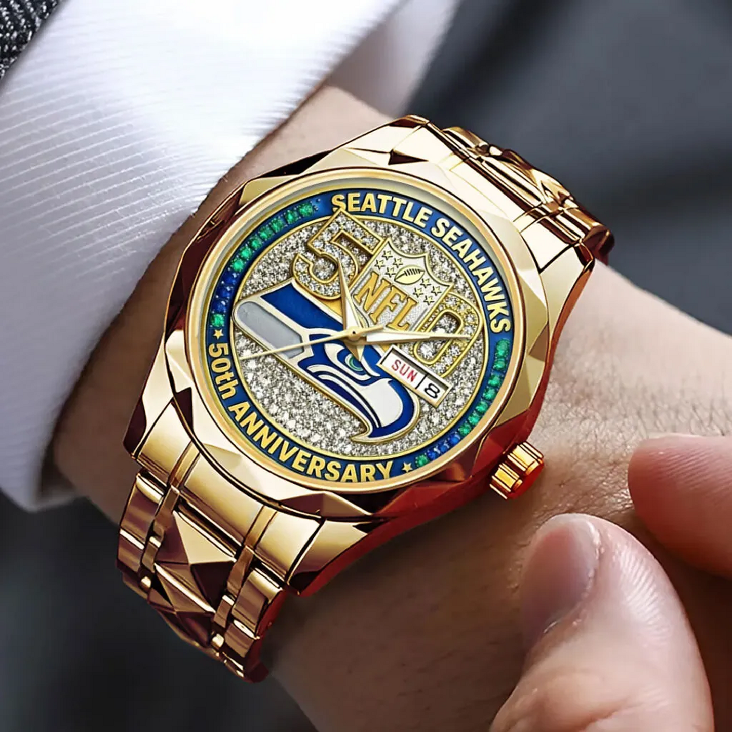SEA x NFL 50th Anniversary 2026 Alloy Luxury Quartz Watch V1 DatND DVT
