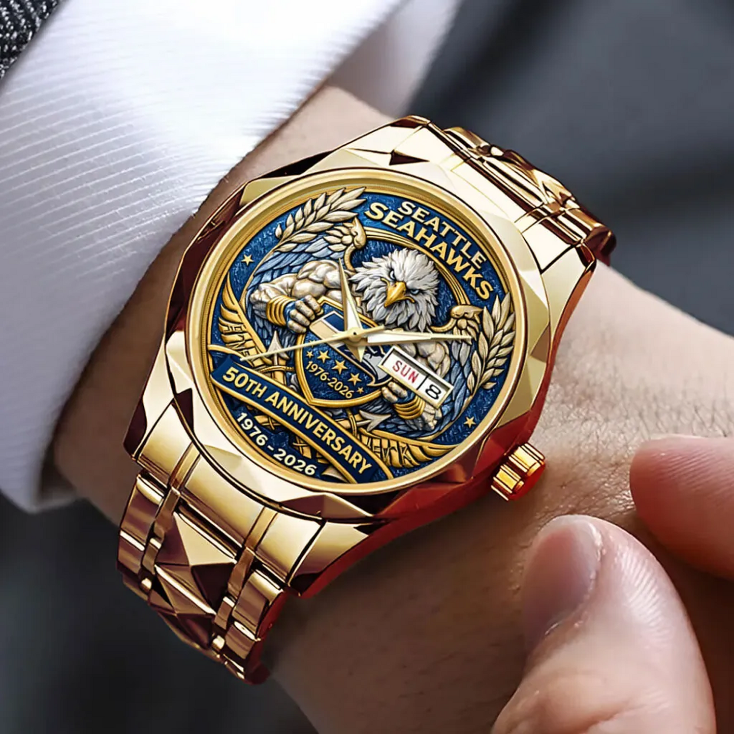 SEA x NFL 50th Anniversary 2026 Alloy Luxury Quartz Watch V2 DatND DVT
