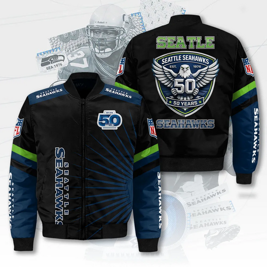 SEA x NFL 50th Anniversary 3D Bomber Jacket V1DatND DVT